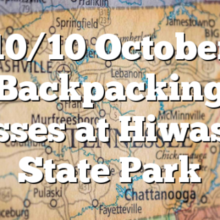 10/10 October Backpacking Classes at Hiwassee State Park