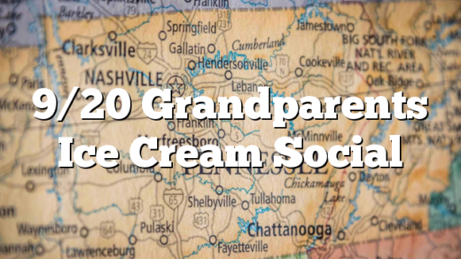 9/20 Grandparents Ice Cream Social
