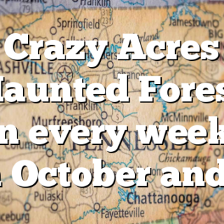 Crazy Acres Haunted Forest Open every weekend in October and…
