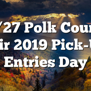 10/27 Polk County Fair 2019 Pick-Up Entries Day