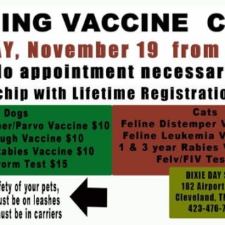 11/19 Evening Vaccine Clinic Hosted by Dixie Day Spay
