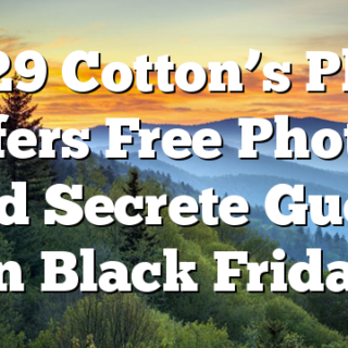 11/29 Cotton’s Place Offers Free Photos and Secrete Guest on Black Friday