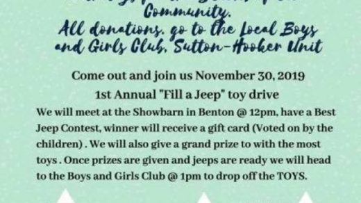 Fill a Jeep Contest at Show Barn Benton For Boys and Girls Club
