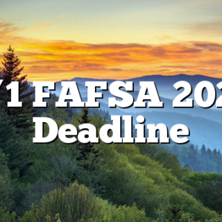 2/1 FAFSA 2020 Deadline