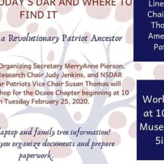 2/25 DAR Ocoee Chapter Genealogy Workshop