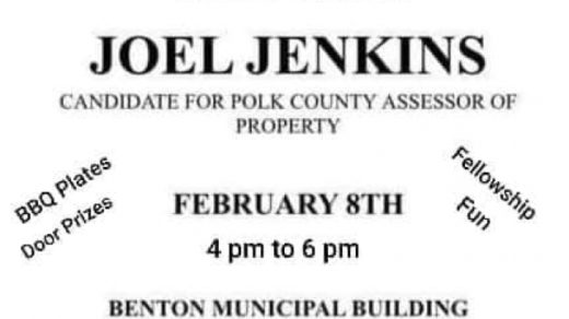 2/8 Elect Joel Jenkins Meet and Greet Benton, TN