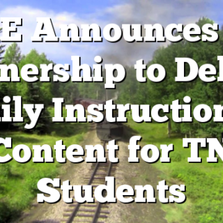 TDOE Announces PBS Partnership to Deliver Daily Instructional Content for TN Students