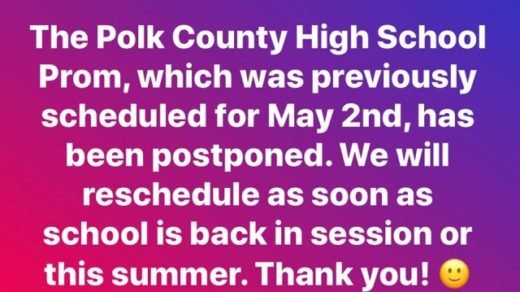 Polk County High School Prom To Be Rescheduled