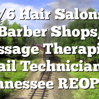 5/6 Hair Salons, Barber Shops, Massage Therapists, & Nail Technicians in Tennessee REOPEN