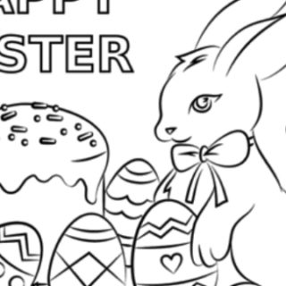 Happy Easter Coloring Page From PolkMix.com