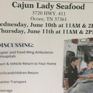 6/10 & 11 MASS MTS FREE Information Meal Seminar at Cajun Lady Ocoee, TN