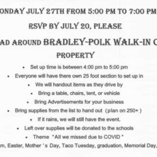 7/27 Polk and Bradley County Back to School Bash Grab and Go Drive Thru
