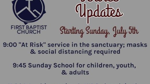 First Baptist Church Benton, TN Service Updates