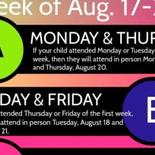 8/17-21 Benton Elementary School A/B Schedule