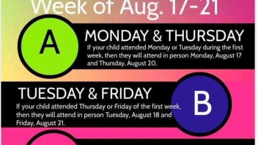 8/17-21 Benton Elementary School A/B Schedule