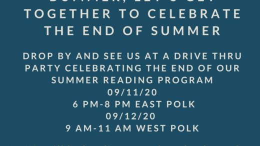 9/11 & 12 Drive-Thru End of Summer Reading Program Celebration Polk County TN Libraries