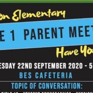 9/22 Benton Elementary School Title 1 Parent Meeting