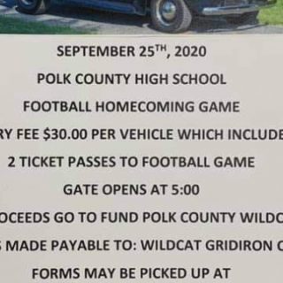 9/25 Car & Truck Show Polk County High School