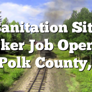 Sanitation Site Worker Job Opening for Polk County, TN