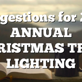 Suggestions for 2ND ANNUAL CHRISTMAS TREE LIGHTING