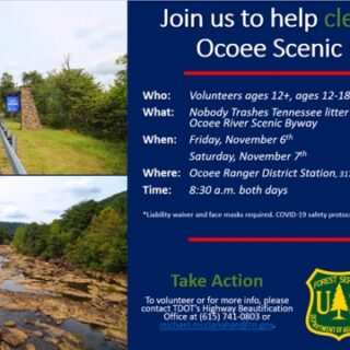 11/6 & 7 Ocoee Scenic Byway Cleanup Benton, TN