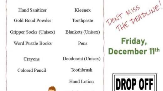 12/11 Christmas for Seniors in Need Deadline for Items Needed