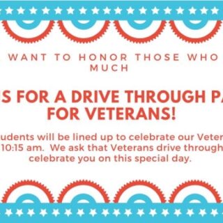 11/11South Polk Elementary Drive Through Parade For Veterans