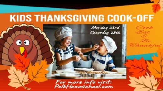 11/23 Polk County TN Homeschool Network Kids Thanksgiving Cook-Off