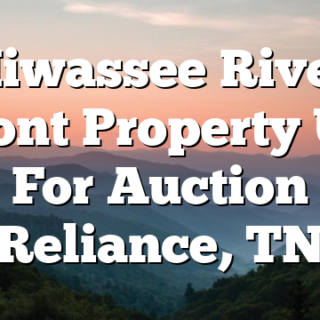 Hiwassee River Front Property Up For Auction Reliance, TN