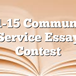 1/1-15 Community Service Essay Contest
