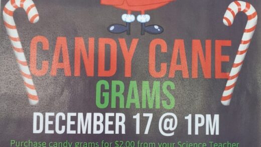 12/17 Chilhowee Middle School Candy Cane Gram Sales Deadline