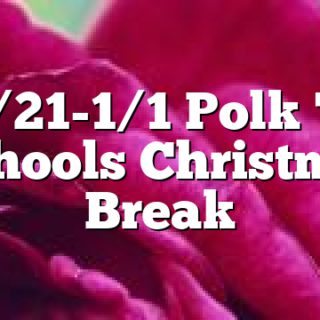 12/21-1/1 Polk TN Schools Christmas Break