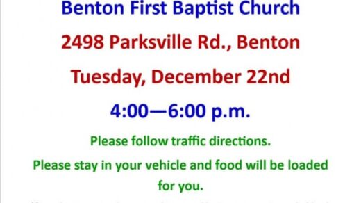 12/22 Drive Thru Food Distribution First Baptist Church Benton, TN