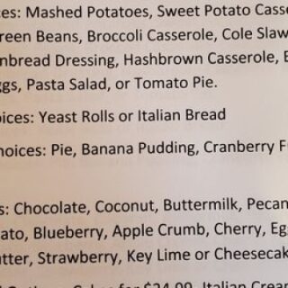 Bakery on Main Now Taking Christmas Meals Orders Benton, TN