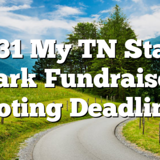 1/31 My TN State Park Fundraiser Voting Deadline