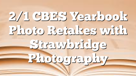 2/1 CBES Yearbook Photo Retakes with Strawbridge Photography