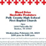 2/24 American Red Cross Blood Drive PCHS First Baptist Church Benton