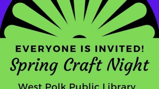 3/16 West Polk Public Library Spring Craft Night