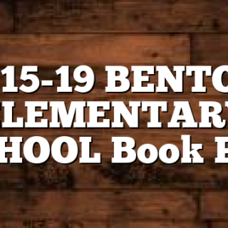 3/15-19 BENTON ELEMENTARY SCHOOL Book Fair