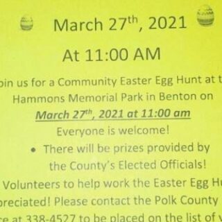3/27 Community Easter Egg Hunt Frank Hammons Memorial Park