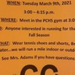 3/9 Cross County Tryouts PCHS