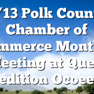 4/13 Polk County Chamber of Commerce Monthly Meeting at Quest Expedition Ocoee, TN