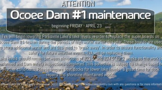 4/23 Ocoee Dam # 1 Maintenance Begins Benton, TN