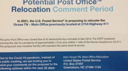 Potential Post Office Relocation Comment Period Open Ocoee, Tn