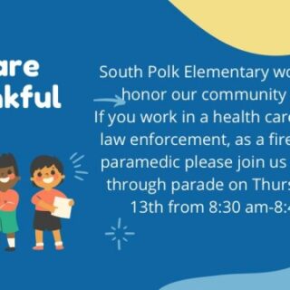 5/13 South Polk Elementary Community Heroes Drive Through Parade Ocoee TN