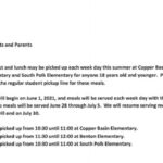 6/1 Polk County Schools Nutrition Department Summer Food Service Begins