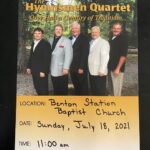 7/18 The Hymnsmen Quartet at Benton Station Baptist Church