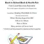 8/2 Bradley-Polk Walk-In Clinic Back to School Bash & Health Fair Ocoee, TN