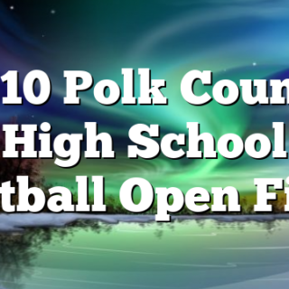 9/10 Polk County High School Softball Open Field