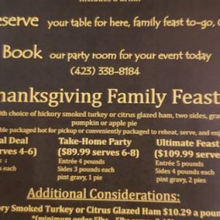 Reserve Your Thanksgiving Feast Ocoee Dam Deli
